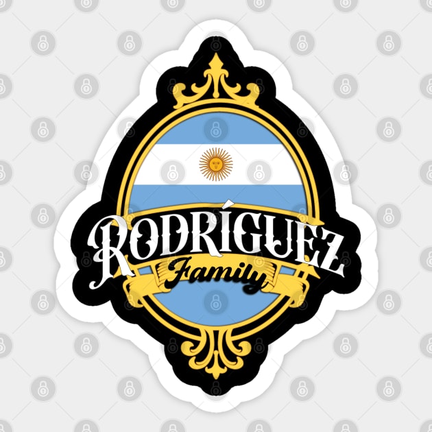 Rodriguez Family - Argentina Flag Sticker by Coqui Tees